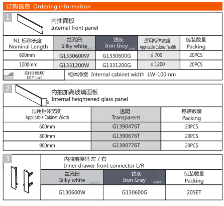 Glissière de tiroir MINI box - BL Slim Glass Tandem (11)