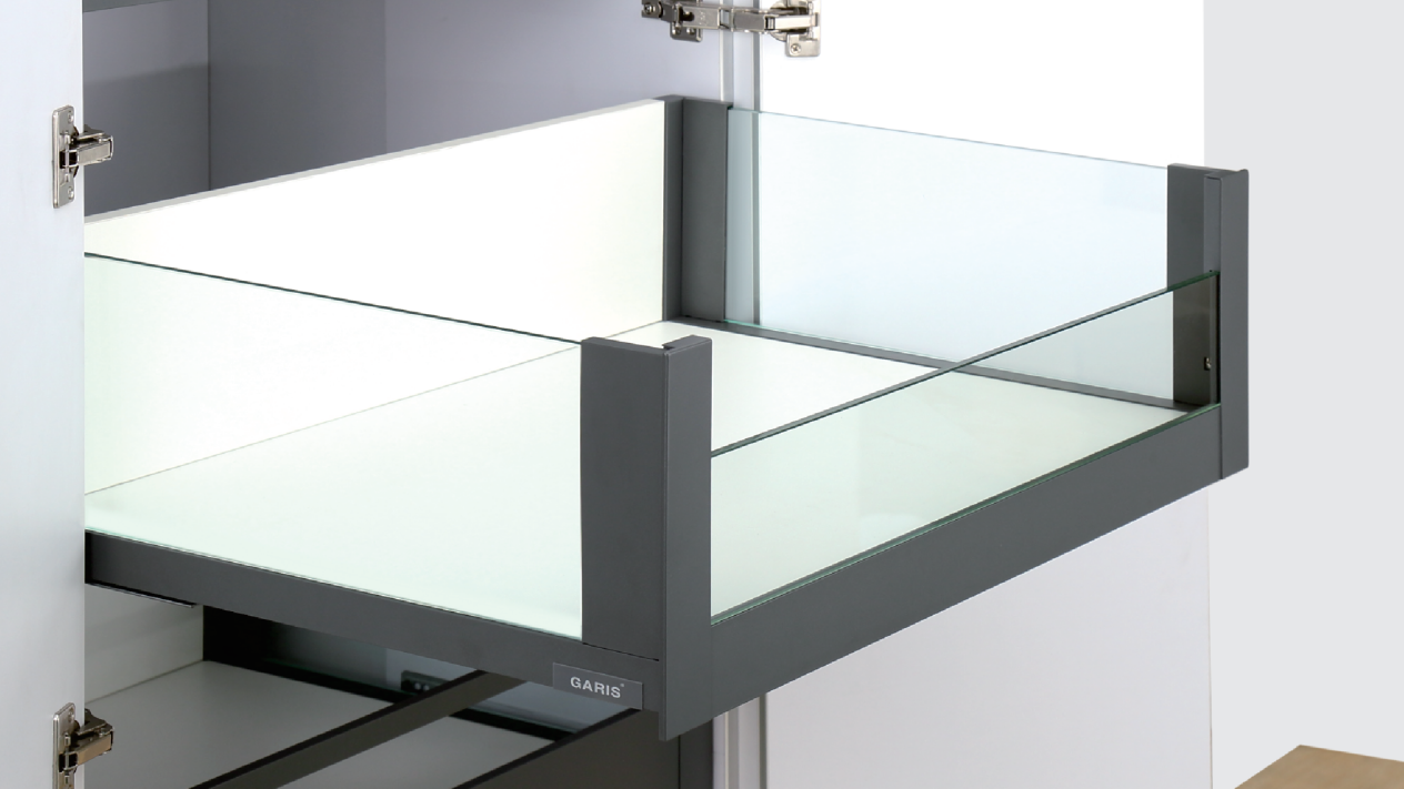 Glissière de tiroir MINI box - BL Slim Glass Tandem (12)